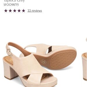 Sofft Women's Beige Platform Slingbacks